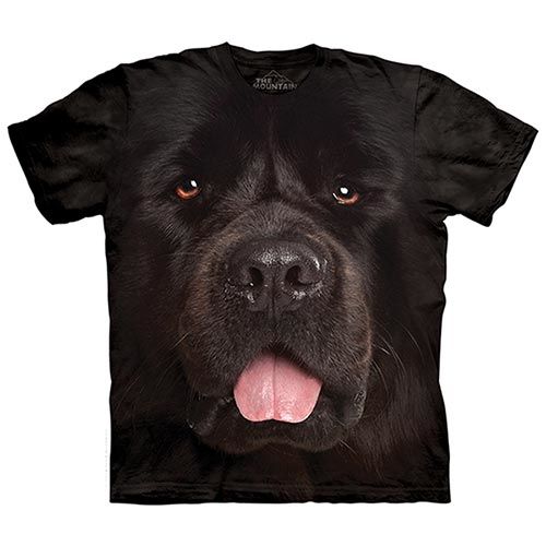 【摩達客】(預購)美國進口The Mountain 紐芬蘭犬臉 純棉環保短袖T恤