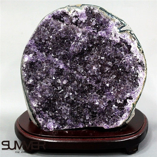 【SUMMER寶石】5A級烏拉圭紫晶鎮《3.4kg》(頂級深紫色 8A-24)