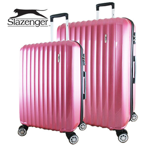【英國 Slazenger 史萊辛格】 24+28吋 時尚雅致行李箱/拉桿箱/旅行箱(桃心紅)