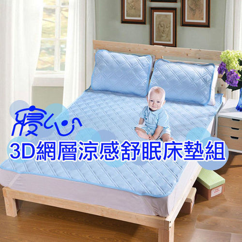 (寢心)外銷日本 3D網層涼感舒眠床墊組 QMAX3D-枕墊