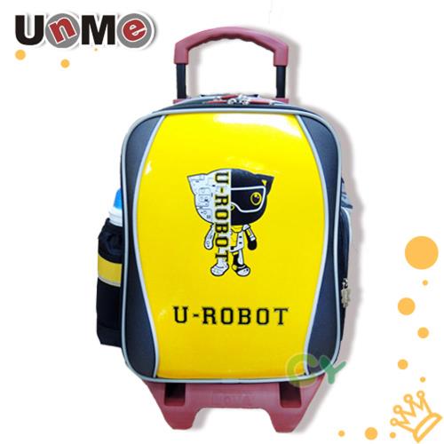 【UnMe】機器人可拆折疊式後背拉桿書包（黃色）
