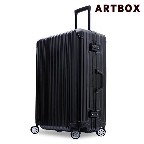 【ARTBOX】W‧戰際-20吋PC鋁框噴砂霧面行李箱 (曜石黑)