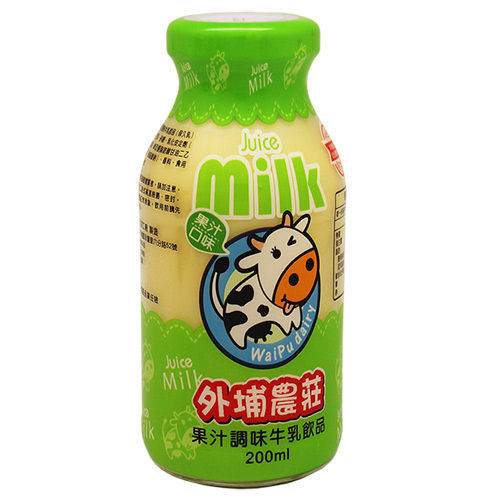 【外埔農莊】果汁調味牛乳（200mlx48瓶／共2箱）
