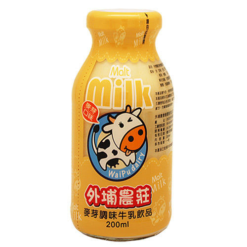 【外埔農莊】麥芽調味牛乳（200mlx48瓶／共2箱)
