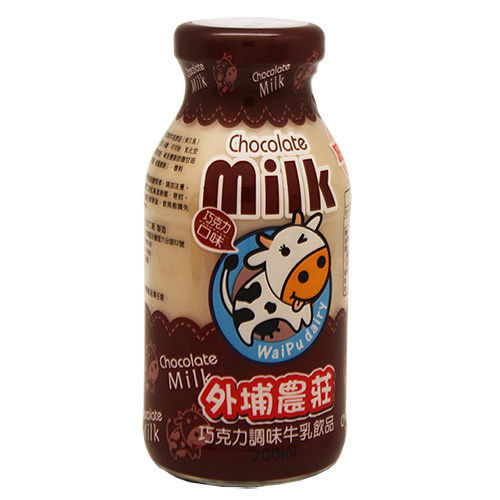 【外埔農莊】 巧克力調味牛乳(200mlX24瓶/箱)