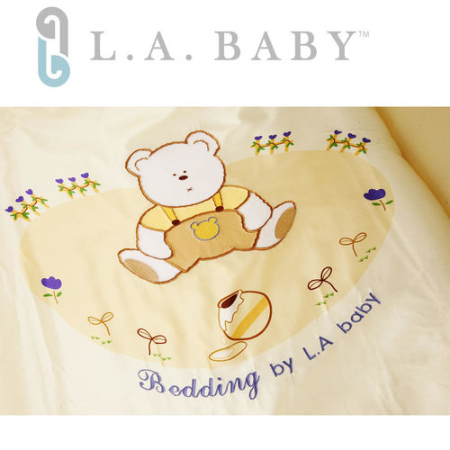 美國 L.A. Baby 田園巴黎純棉七件式寢具組M(120 x 60 cm)