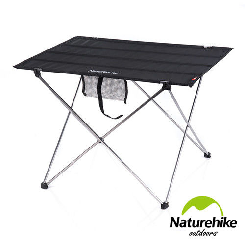 Naturehike 便攜式鋁合金戶外折疊桌 露營桌 大號(黑色)