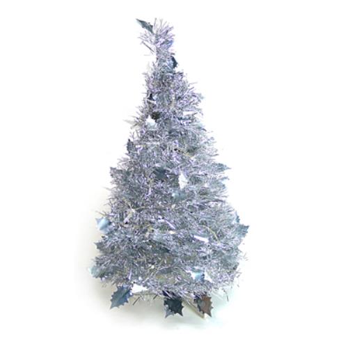 摩達客 2尺/2呎(60cm) 創意彈簧摺疊聖誕樹 (銀色系)