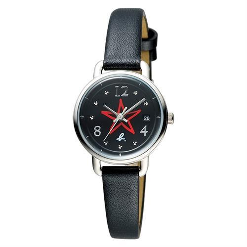 agnes b. ART法式藝術 手繪星星時尚套錶 手錶-黑/26mm VJ22-KR80D(BH7011X1)