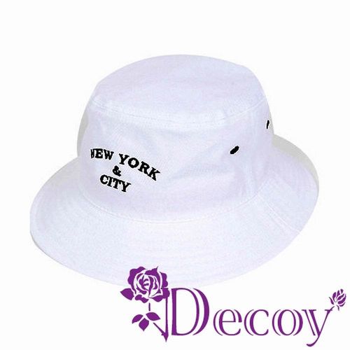 【Decoy】愛上紐約＊韓風簡約漁夫帽/白