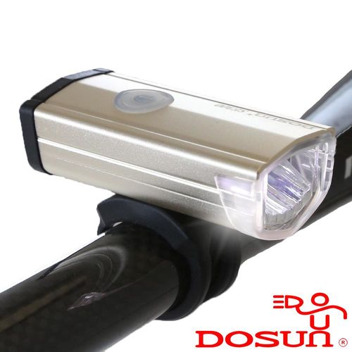 DOSUn USB充電鋁合金防水側光警示照明前燈(銀)