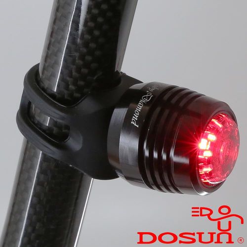 DOSUn USB充電鋁合金防水廣角警示照明尾燈(黑)