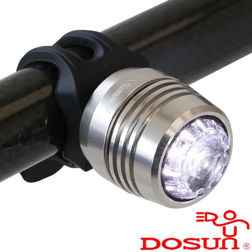  DOSUn USB充電鋁合金防水廣角警示照明前燈(銀)