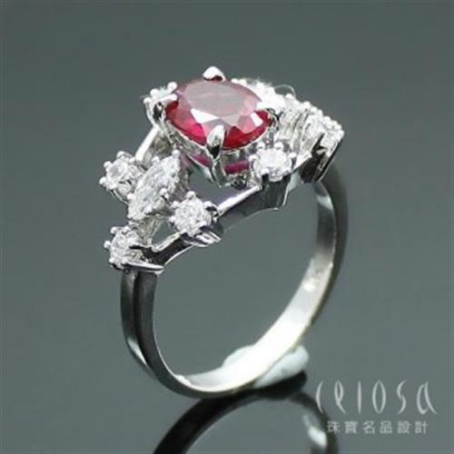 【Celosa珠寶】浪漫佳人紅寶戒指