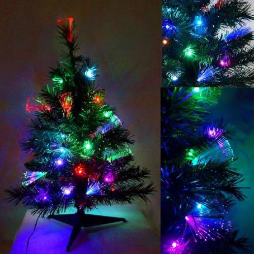 摩達客 夢幻多變2尺/2呎(60cm)彩光LED光纖聖誕樹