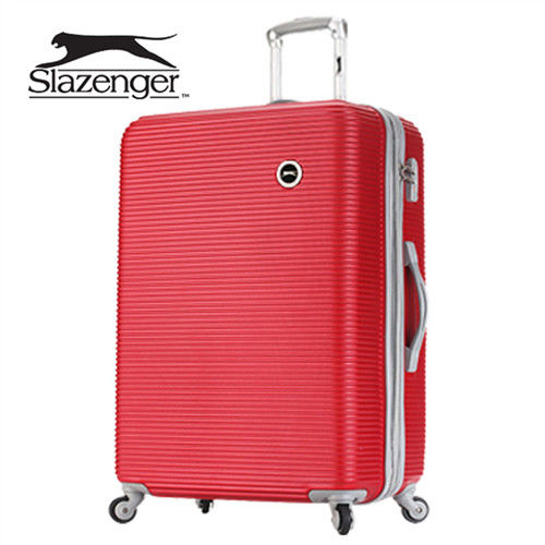 【英國 Slazenger 史萊辛格】 28吋 珠光橫條紋行李箱/拉桿箱/旅行箱-買箱送包(兩色隨機 送完為止)