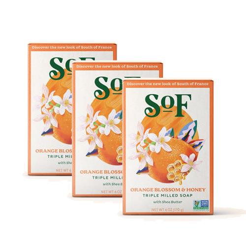 South of France 南法馬賽皂 橙花蜂蜜 170g(3入/組) - 一般、敏感肌膚適用