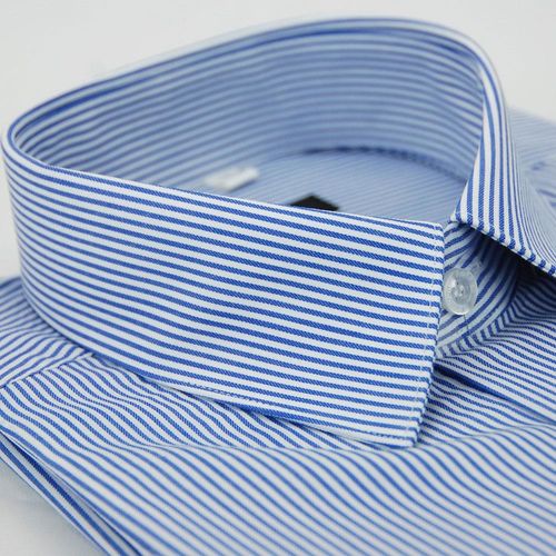【金安德森】藍色條紋窄版長袖襯衫