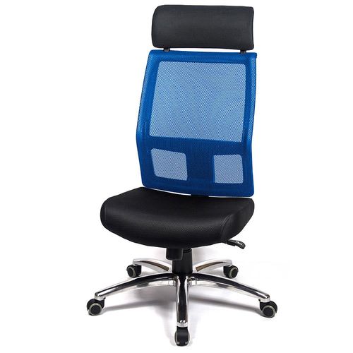 愛倫國度 舒適頭枕透氣網背金屬座電腦椅三色