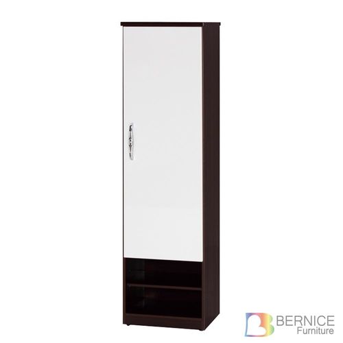 Bernice-防潮防蛀 塑鋼1.4尺單門二格高鞋櫃(十二色可選)