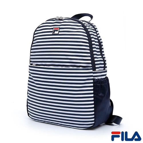 FILA簡約條紋後背包(學院藍)BPQ-1106-NV