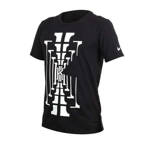 【NIKE】男短袖針織衫-T恤 NBA 籃球 KYRIE IRVING 凱里·厄文 黑白