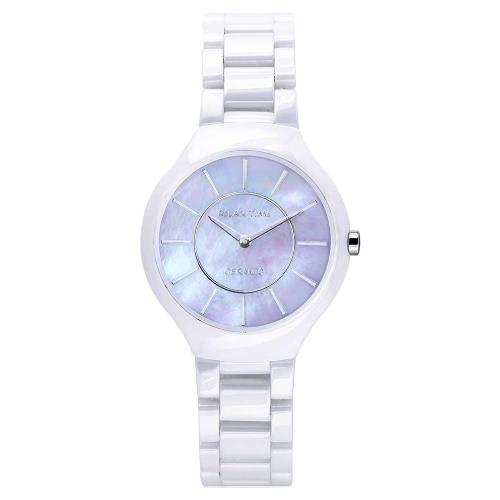 RELAX TIME RT33 嶄新系列陶瓷腕錶-紫貝x白/32mm RT-33-10L