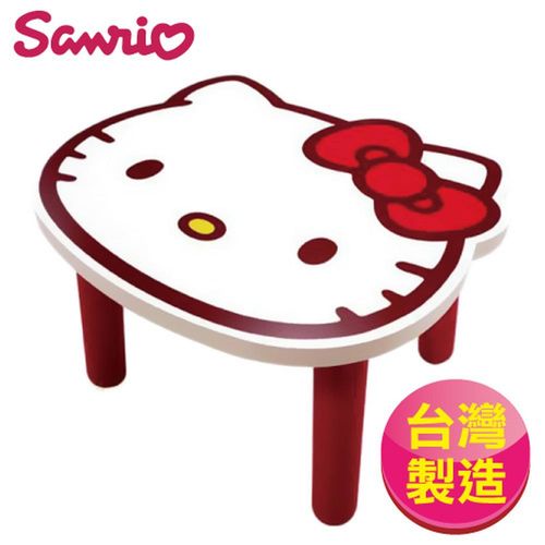 【Hello Kitty】台灣製 凱蒂貓大頭造型矮凳椅子-白(SANRIO正版授權)