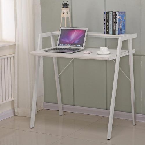 【AT HOME】米雅3尺白色雙層書桌