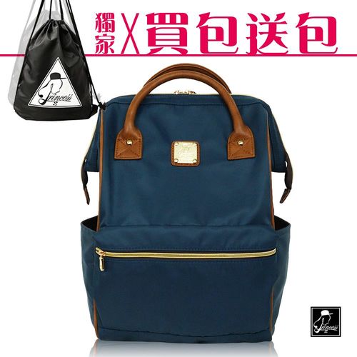 【1/2princess】二代升級版日本人氣尼龍大容量三用包(8色) 獨家組-買包送品牌束口包