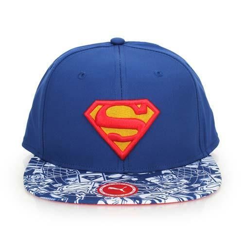 【PUMA】兒童超人蓋帽-帽子 鴨舌帽 防曬 遮陽 SUPERMAN 藍紅白