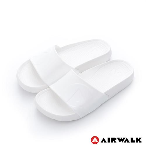  【美國 AIRWALK】輕盈舒適中性EVA休閒多功能室內外拖鞋 -  簡白