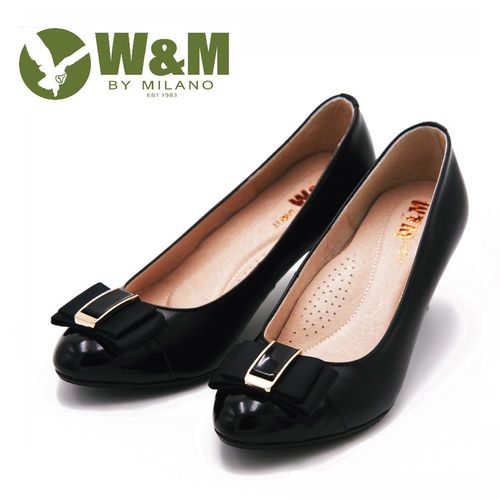 W&M 低調奢華蝴蝶結高跟鞋 女鞋-黑(另有米)