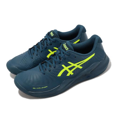 Asics 網球鞋 GEL-Challenger 14 CLAY 男鞋 藍 黃 紅土專用 緩衝 亞瑟士 1041A449400