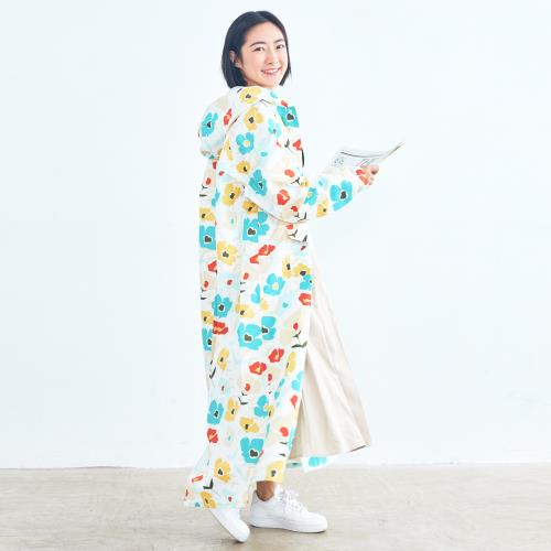 RAINSTORY雨衣-前扣式連身雨衣M號(夏戀花漾)