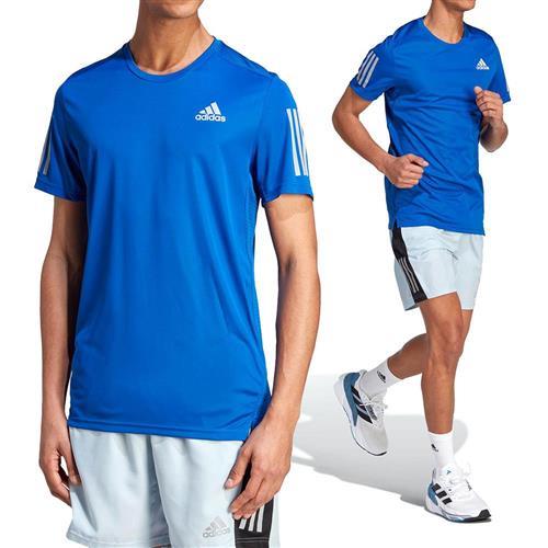 Adidas Own The Run Tee 男 藍色 運動 慢跑 排汗 吸濕 上衣 短T 短袖 IM2528