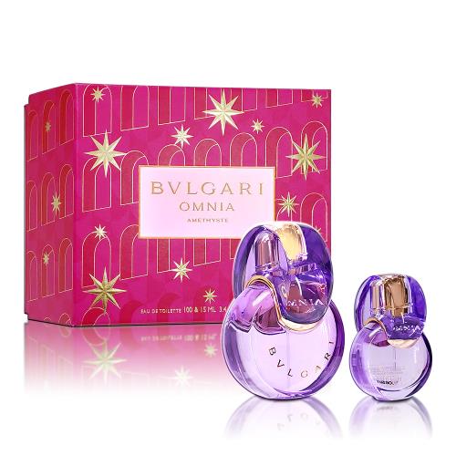 BVLGARI 寶格麗 花舞輕盈/紫水晶女性淡香水 100ML禮盒(淡香水100ML+15ML)-新包裝