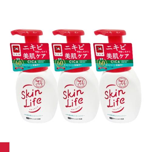 日本牛乳石鹼 Skinlife護膚系列泡沫型洗面乳160mlx3入組