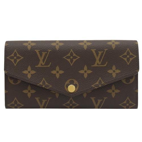 Louis Vuitton LV M60531 新版經典老花信封扣式發財長夾.咖