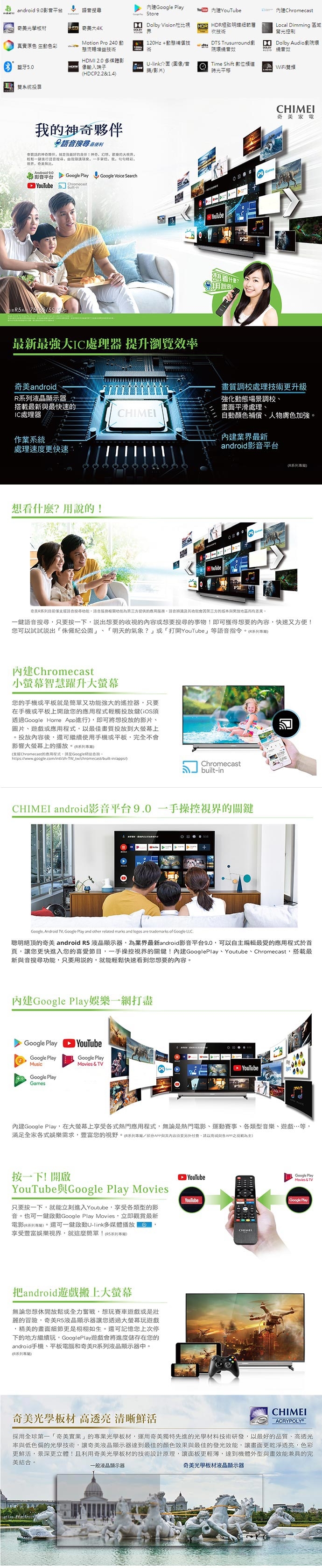 Chimei奇美49吋4k Hdr智慧連網液晶顯示器 視訊盒 Tl 50r500 46 49吋 U Mall 森森購物