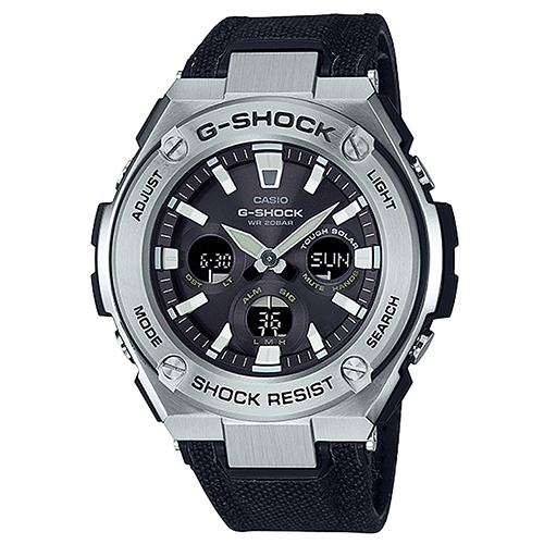 Casio G Shock Cordura強悍分層防護太陽能運動雙顯錶 黑x銀框 Gst S330c 1a G Shock U Mall 森森購物