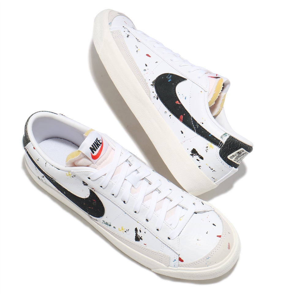 Nike 休閒鞋Blazer Low 77 運動男鞋基本款簡約潑漆設計球鞋穿搭白黑DJ1517100 [ACS 跨運動]|休閒運動鞋|Her森森購物網