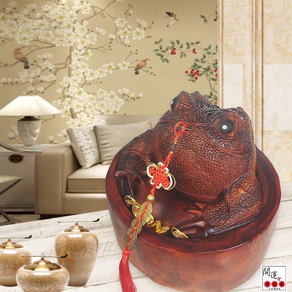 開運方程式 招財固庫黃金樟木雕蟾蜍開運擺件 招財富貴 除穢化煞30 30cm 蟾蜍 Her森森購物網