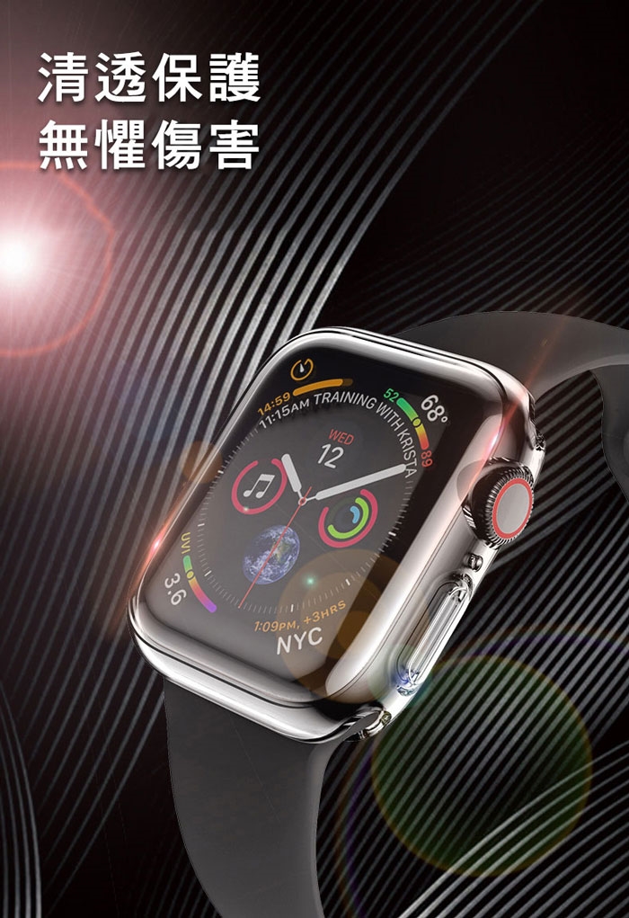 Timo】Apple Watch 7 透明全包覆防摔錶殼41mm/45mm|45mm錶殼/保護貼