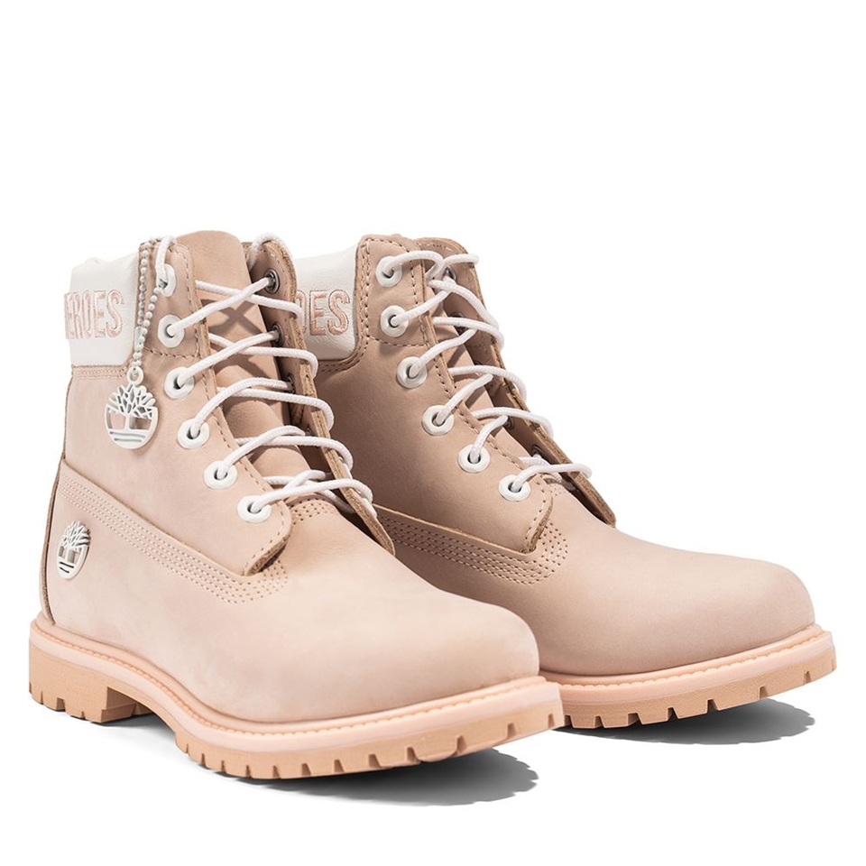 Timberland 女款淺粉色磨砂革經典6吋靴|A5U13143|靴子|Her森森購物網