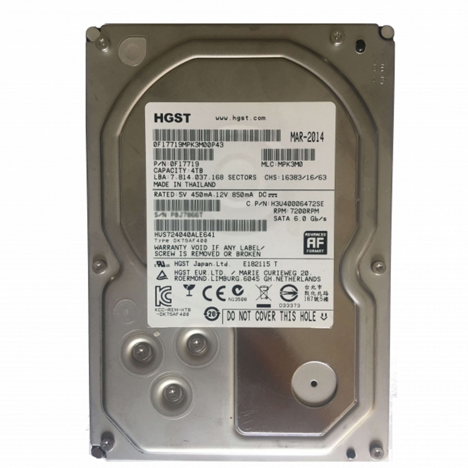 HGST 4TB 企業級硬碟【HUS724040ALE641】3年保固|HGST昱科|Her森森購物網