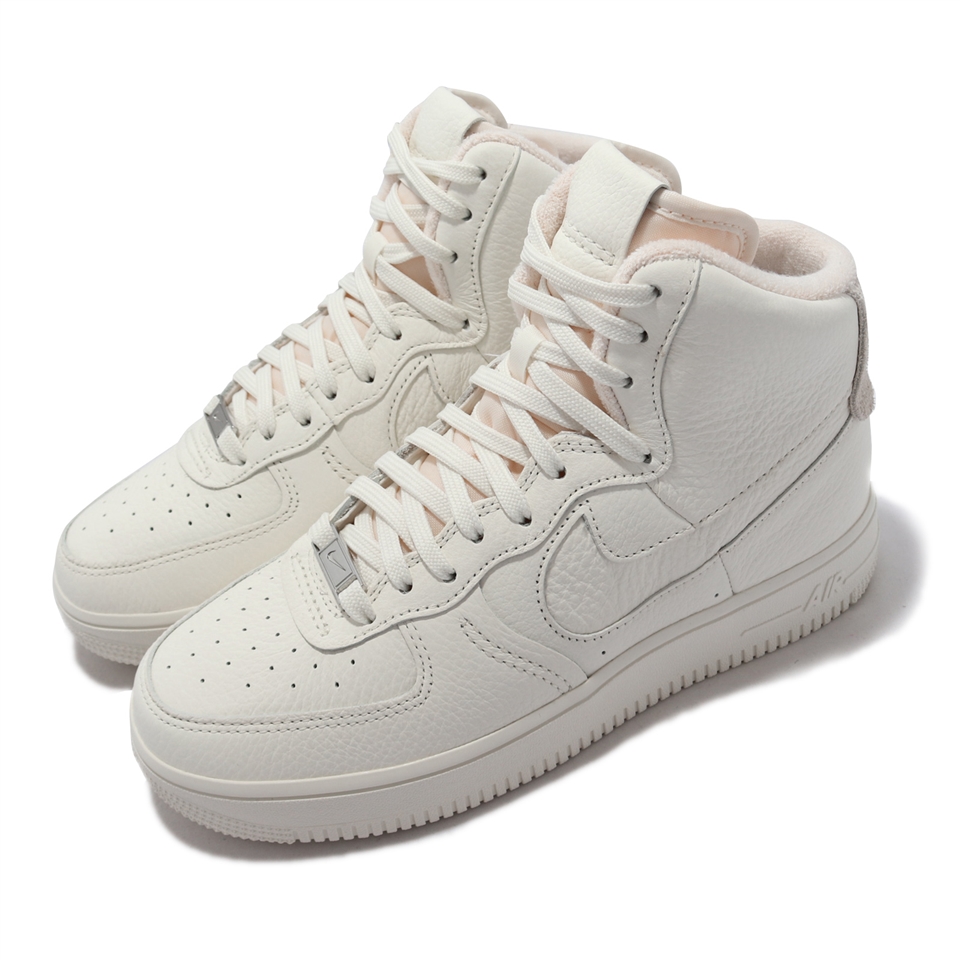 Nike 休閒鞋AF1 Sculpt 高筒運動女鞋經典款厚底增高皮革質感球鞋穿搭米