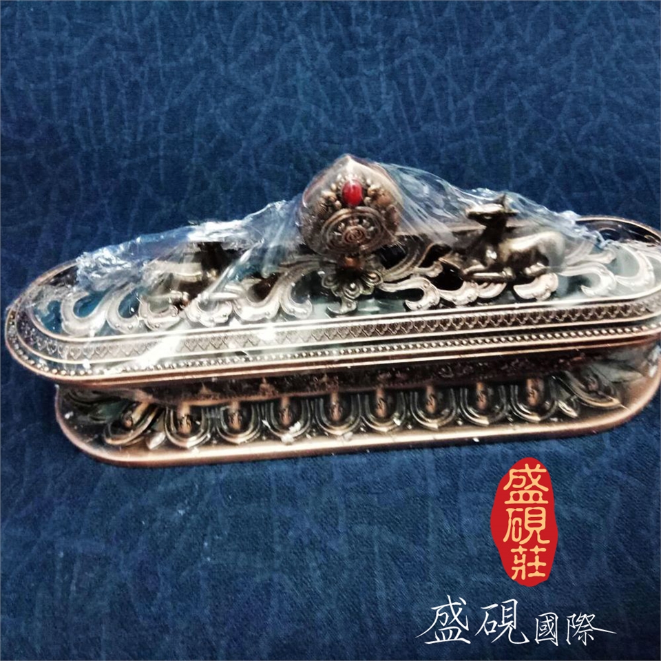 盛硯莊佛教文物】小八吉祥銅香爐(藏傳)|香盤/香爐|Her森森購物網