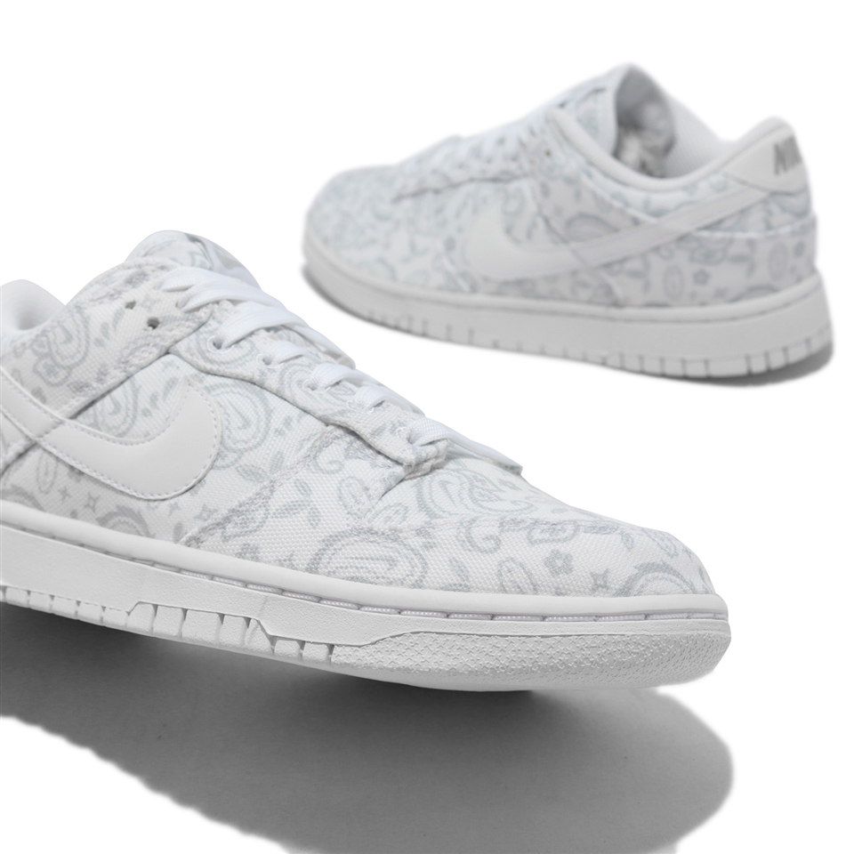 Nike 休閒鞋Wmns Dunk Low ESS 女鞋白灰腰果花變形蟲White Paisley