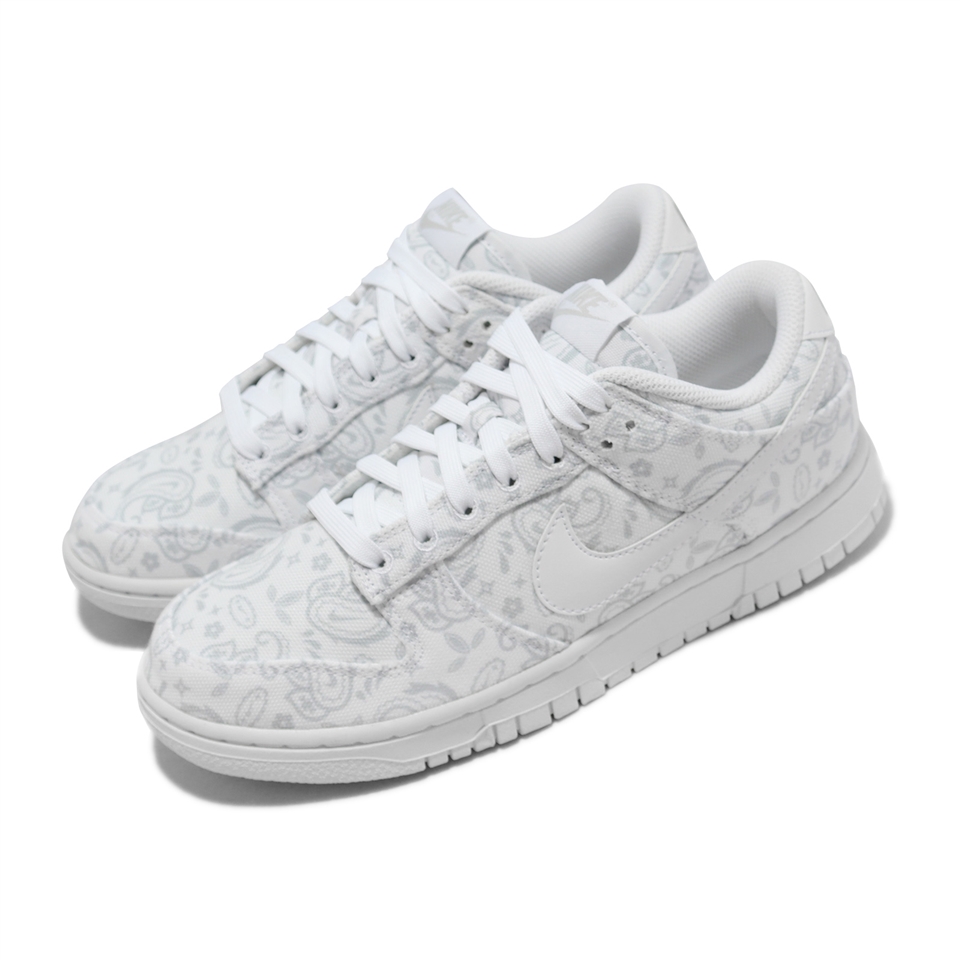 Nike 休閒鞋Wmns Dunk Low ESS 女鞋白灰腰果花變形蟲White